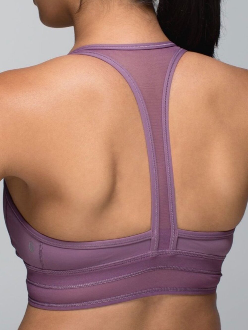 Lululemon Seek The Heat Bra Purple Fog Front Hooks Longline 10 - Picture 2 of 12